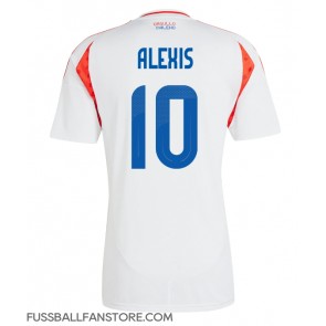 Chile Alexis Sanchez #10 Replik Auswärtstrikot Copa America 2024 Kurzarm